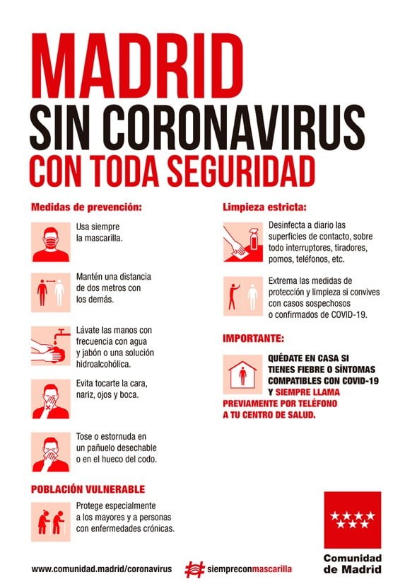 Diseño gráfico y coronavirus. Cartel Madrid