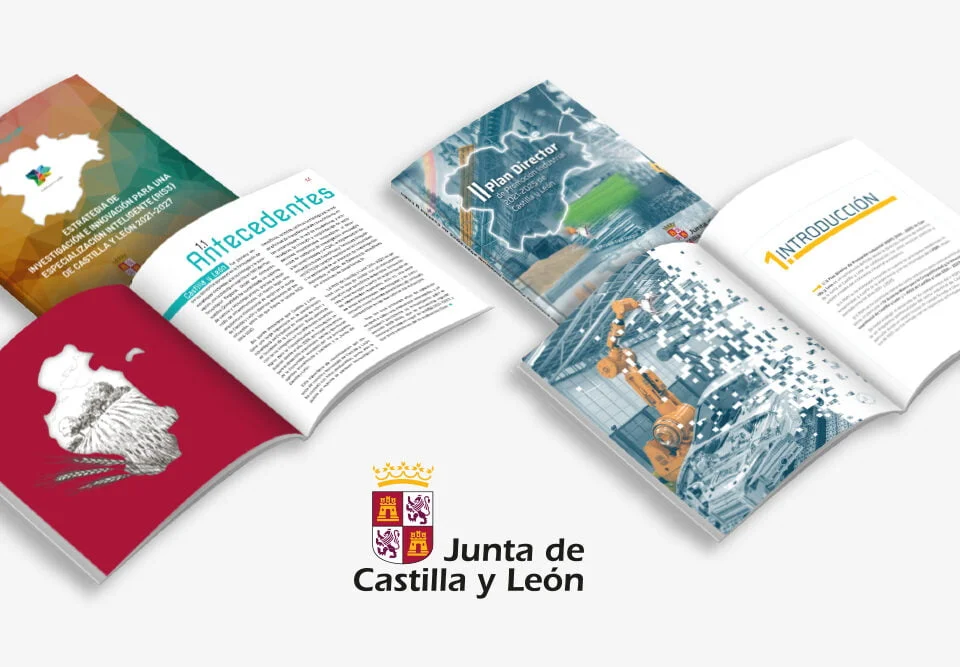 diseño de revista para la Junta de Castilla y León