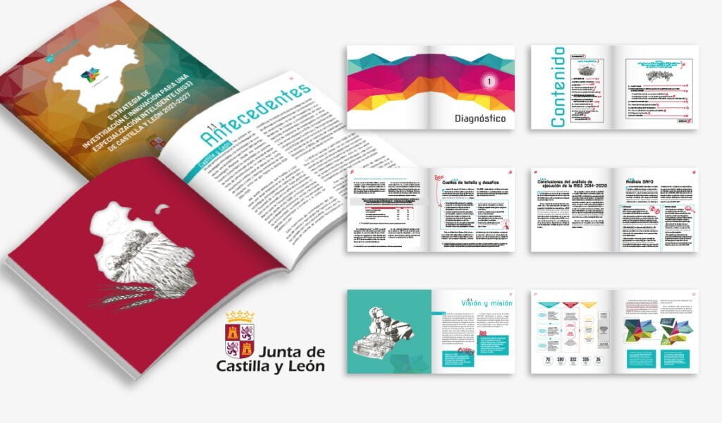 diseño de revista para la Junta de Castilla y León