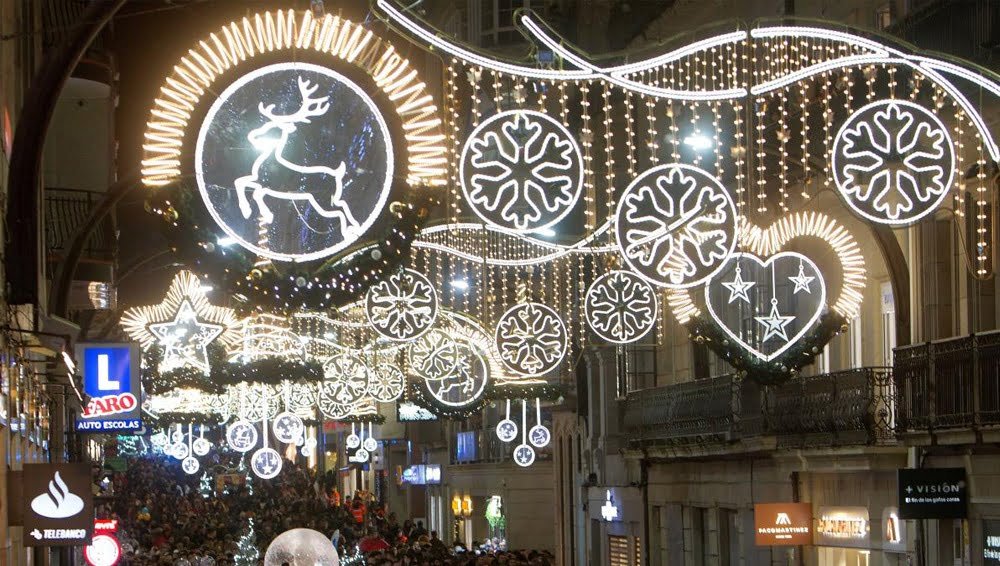 origen de las luces de Navidad Vigo