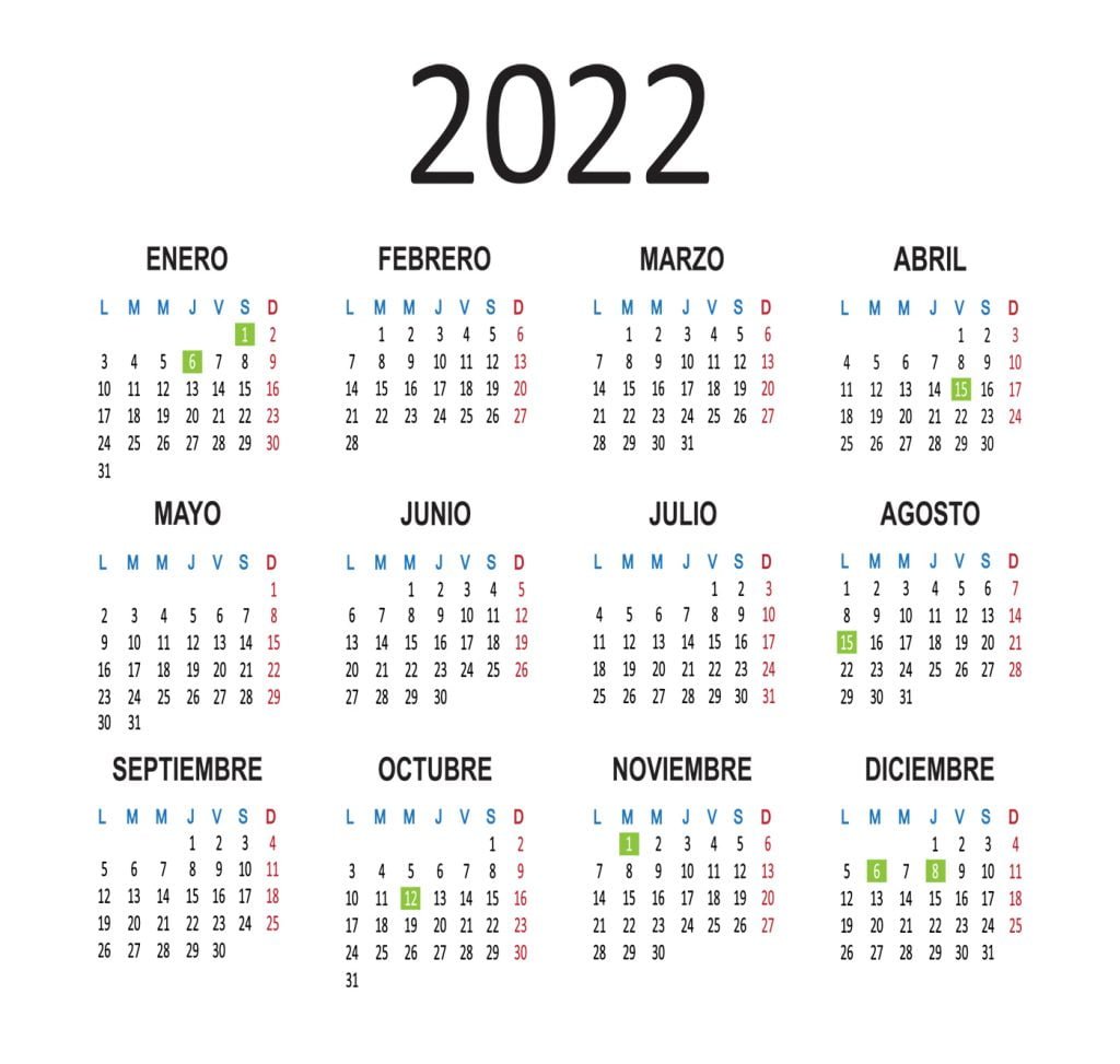 Calendario laboral 2022